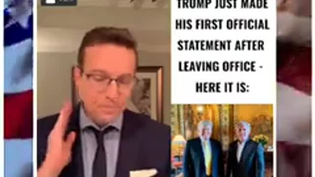 President Trump First Statement since he been out of the Office