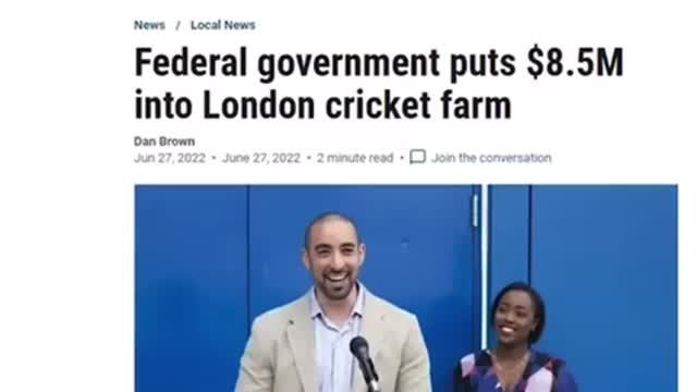 Billions of federal dollars to cricket farms