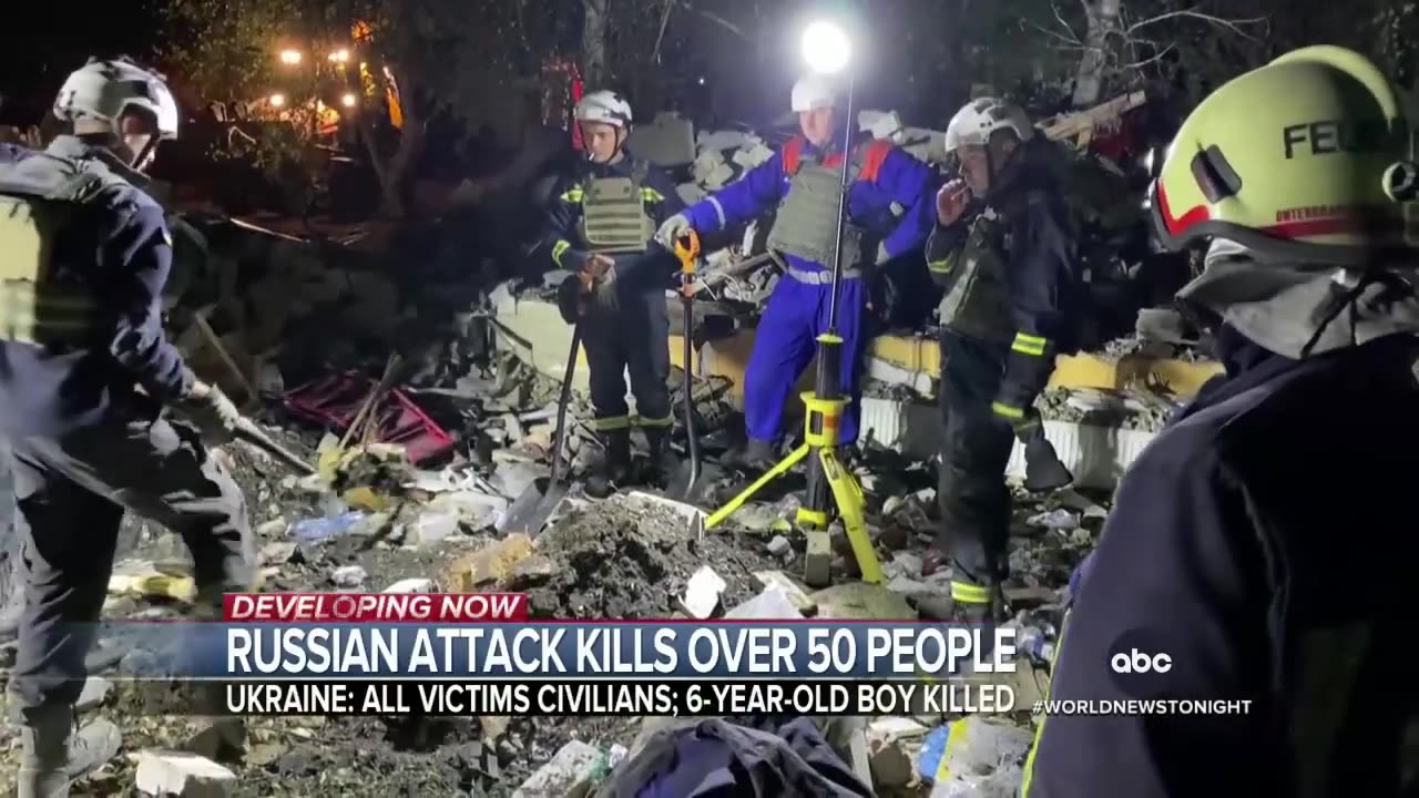 Russian attack on Ukraine leaves more than 50 dead