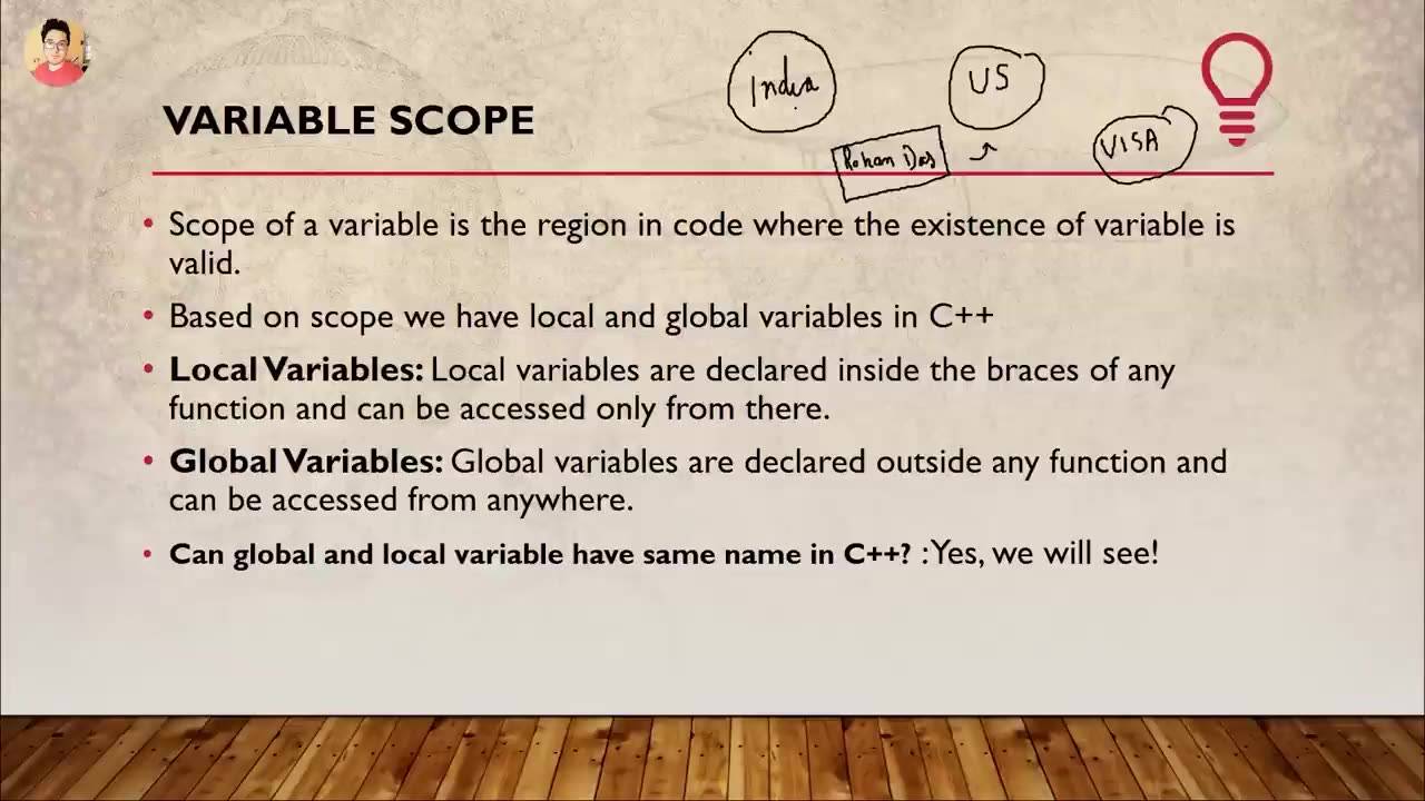 Variable Scope & Data Types in C++ in Hindi _ C++ Tutorials for Beginners #4