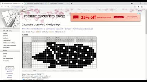 Nonograms - Hedgehog