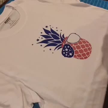 Celebrate in Style With This Custom Patriotic Pineapple T-shirt Made With HTV!