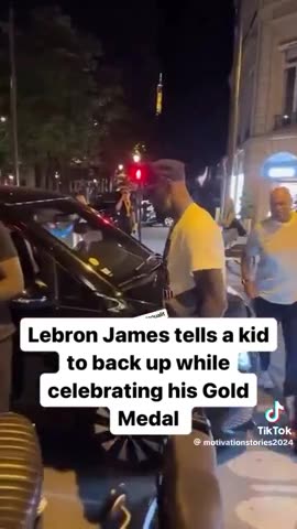 LeBron tells fan to back the f*ck up so he can celebrate his gold medal