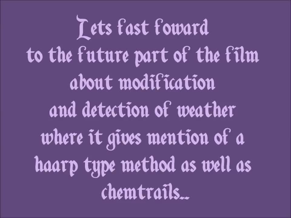 1959 Disney Film Details Weather Control Using Chemtrails