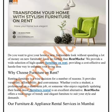 Transform Your Home with Stylish Furniture on Rent
