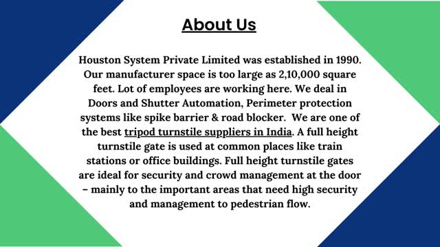 Types of Turnstile Gate in India