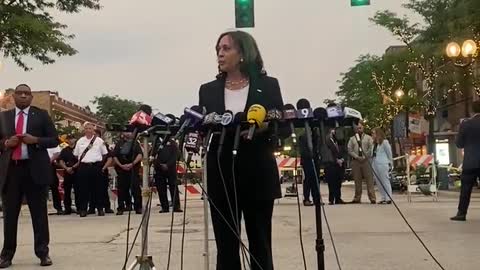 Kamala Gives Appallingly CRINGEY Speech At The Scene Of The Highland Park Mass Shooting