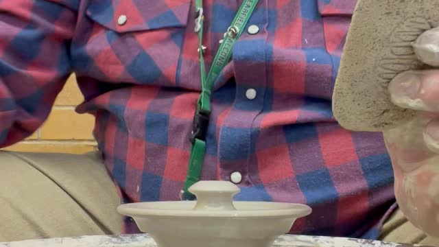 Making a Lid for a Pot on the Pottery Wheel