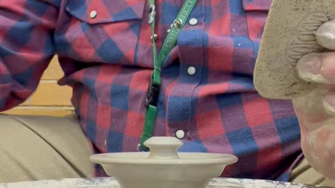 Making a Lid for a Pot on the Pottery Wheel