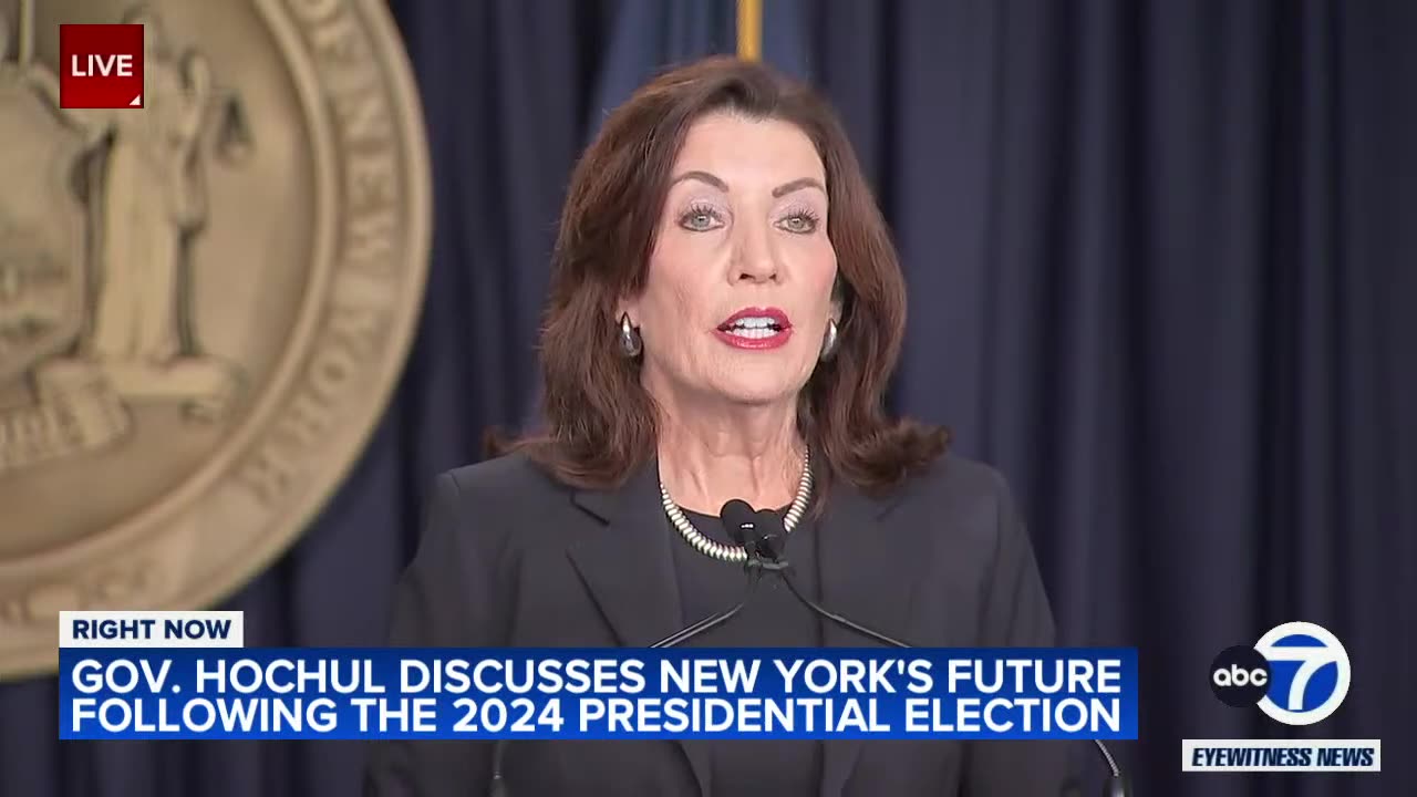 New York Governor Kathy Hochul gives statement on Donald Trump win - November 7, 2024