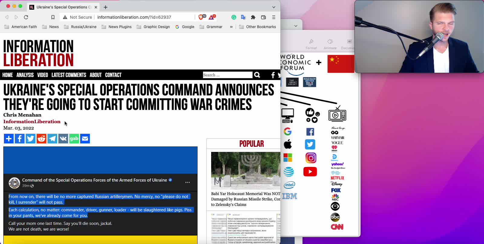 Ukrainian Army to Commit "War Crimes"? + BlackRock-WEF Neo-Politics