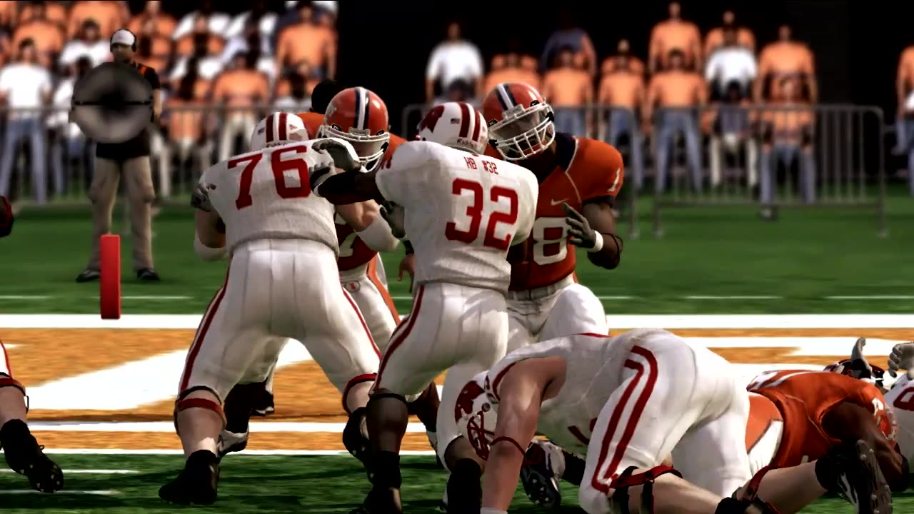 NCAA Football11 (Ps3) Wisconsin Badgers vs Illinois Fighting Illini Part3