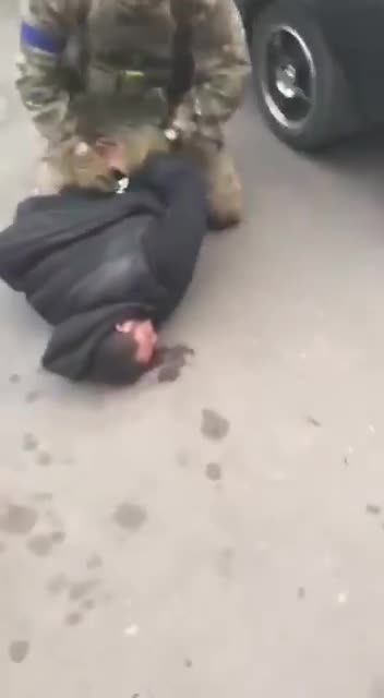 Ukraine war - SBU thugs beating up civilians in Dnipropetrovsk.