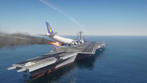 Boeing 747 Emergency Landing On Beach After Engine Exploded| GTA 5