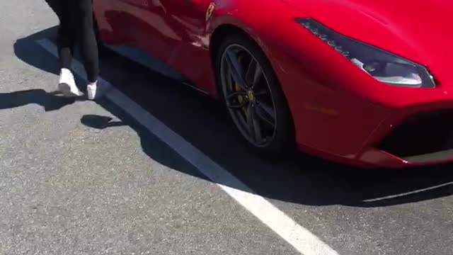 My lady and her Ferrari