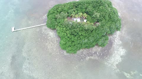 Drone flight over Little Money Key in Florida.