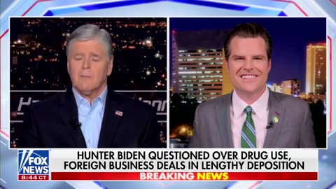 Matt Gaetz : Hunter Biden Is Not A "FOOL". He Is A "CROOK" .