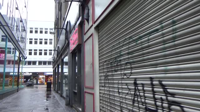 Chapel walk Sheffield 3pm Saturday during the lockdown.