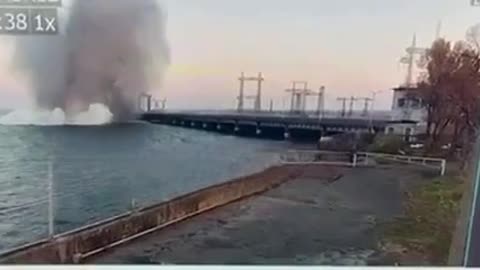 Russian media publishes footage of strike on Kremenchuk HPP during massive