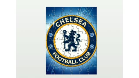Puzzle. Chelsea football club logo.