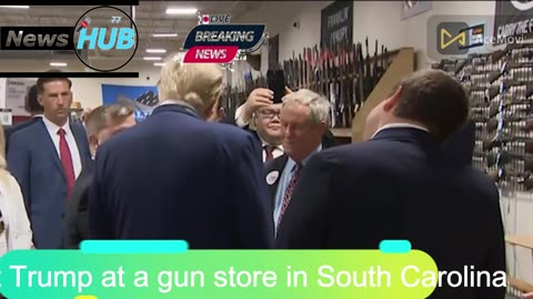 President Trump visit at a gun store in South Carolina