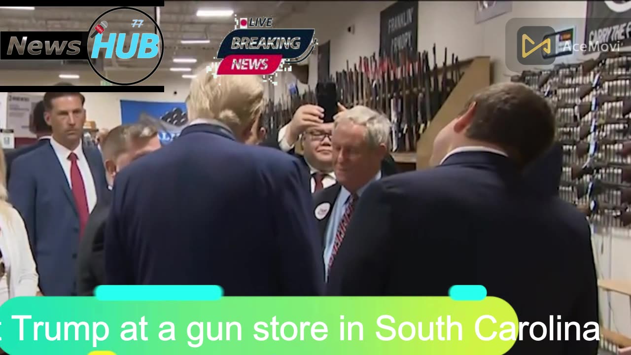 President Trump visit at a gun store in South Carolina