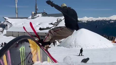 Clean ass ski trick
