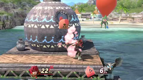 Roy Vs Kirby on Great Bay (Super Smash Bros Ultimate)