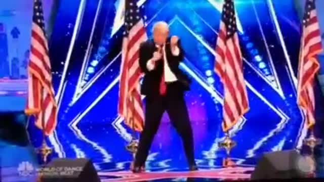 Donald trump funniest 😂 dance /American got talent