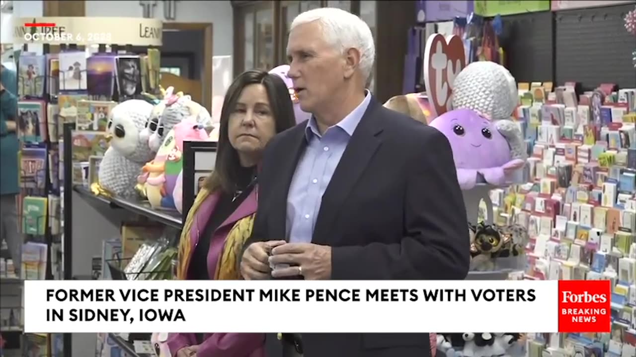 JUST IN- Mike Pence Answers Voters' Questions About Ukraine, Trump, And 2024 In Iowa