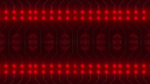 Points of red light in dancing parallel lines