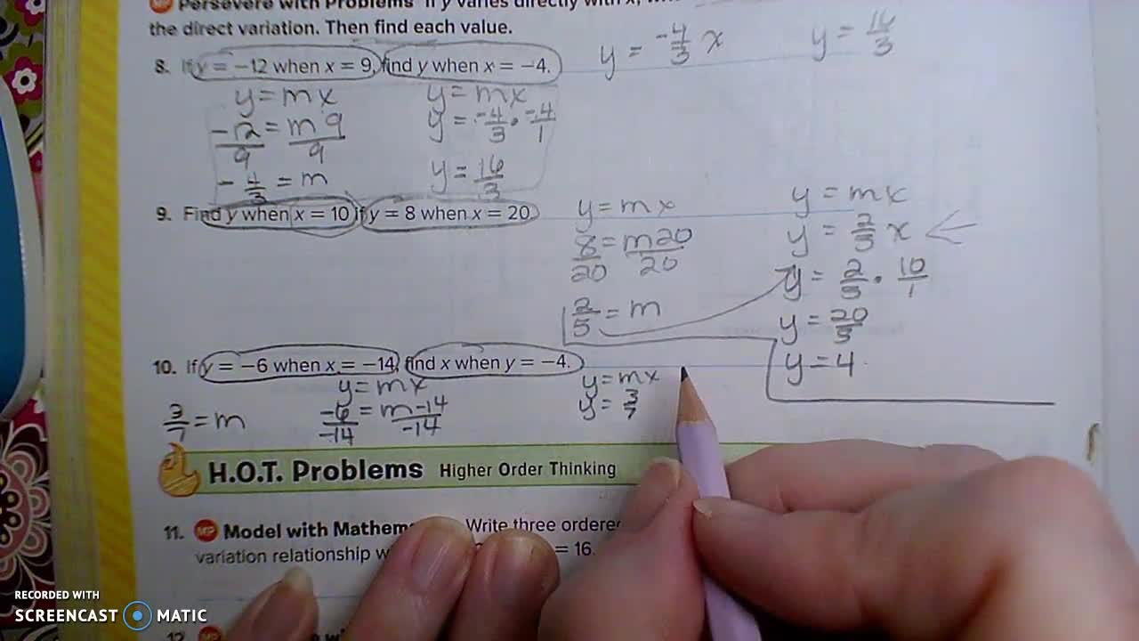 Gr 8 - Ch 3 - Lesson 4 - PART 2 - Slope Intercept Form