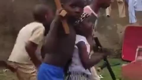 Ugandan kids reenact Trump assassination attempt
