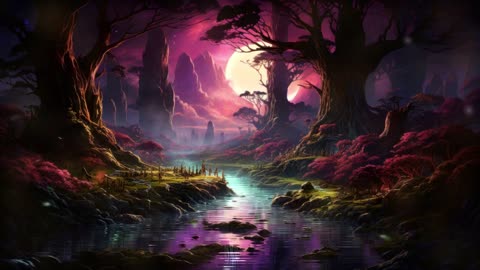 Ambient Calm River for Deep Sleep & Meditation | Sci-Fi Dreamscape | Ultimate Stress Relief