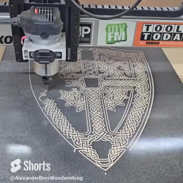 Celtic Shield V-Carve #shorts