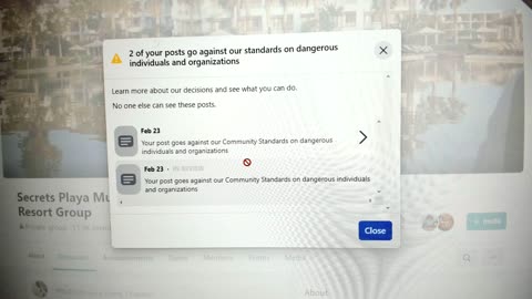 Facebook Has Just Sent Me Another Warning My Second Within 12 Hours