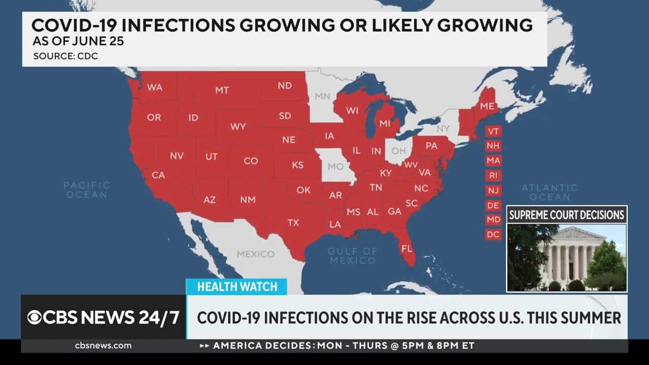 Summer wave of COVID-19 hitting U.S.