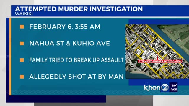 CrimeStoppers, HPD searching for attempted murder suspect after Waikiki shooting