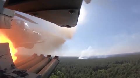 Russia's Ka-52 helicopter attacks Ukraine strongholds