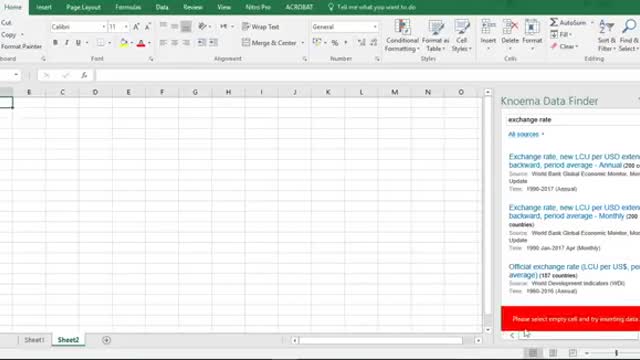 Download Economic Data using Excel