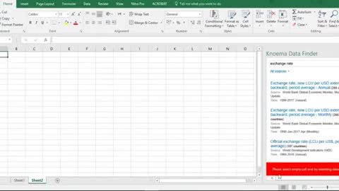 Download Economic Data using Excel