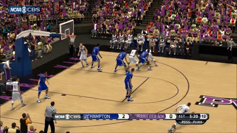 NBA 2k14 HBCU Basketball Mod Hampton vs Prairie View A&M