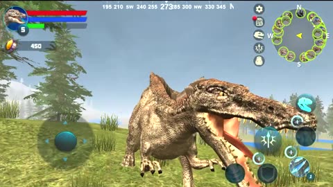 Fierce DINOSAUR fights in Baryonyx simulator game - Part 1