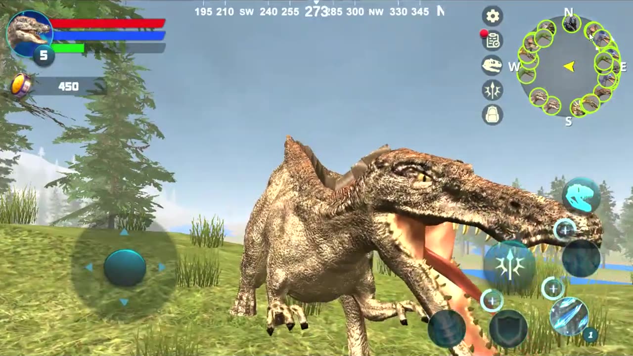 Fierce DINOSAUR fights in Baryonyx simulator game - Part 1