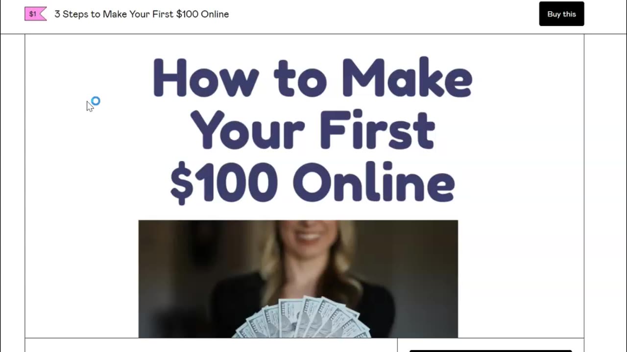 How to make your first $100 online?