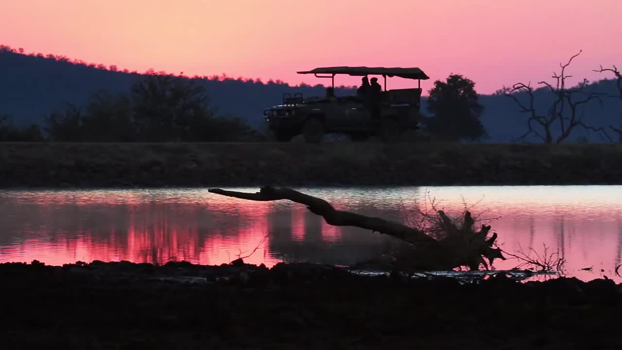 Safari Vehicle Silhouette Kenya