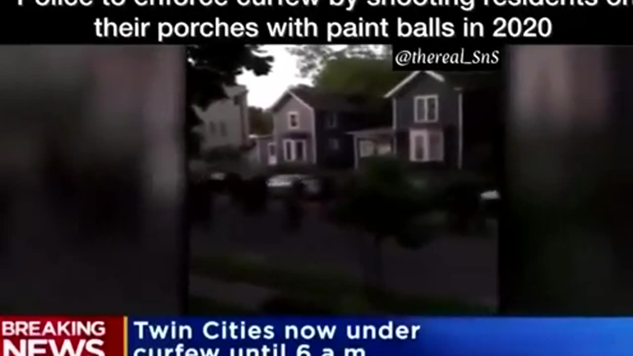 Tim Walz sent police to shoot paintballs at people to enforce the Nazi Fascist covid lockdowns