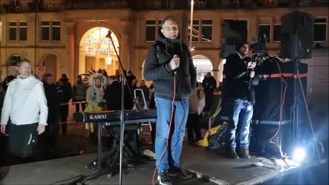 SVEN, Gesundheitswesen - FREEDOM DAY - DRESDEN, Altmarkt, 19 02 2022, Redebeitrag