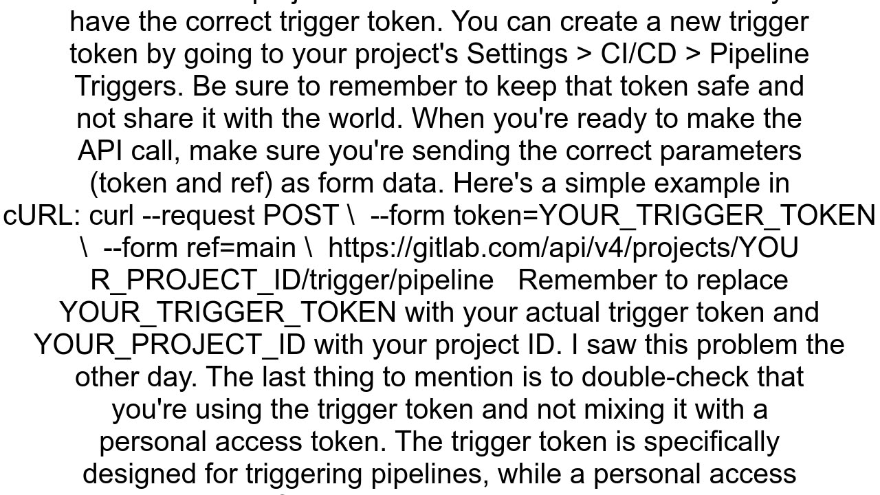 Gitlab Trigger API returns 404