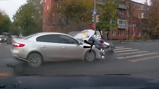 Crazy Russian drivers car accident